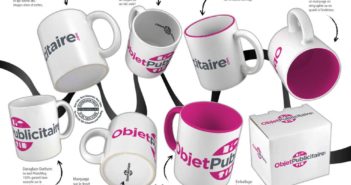 Exemples de marquage de mugs publicitaires